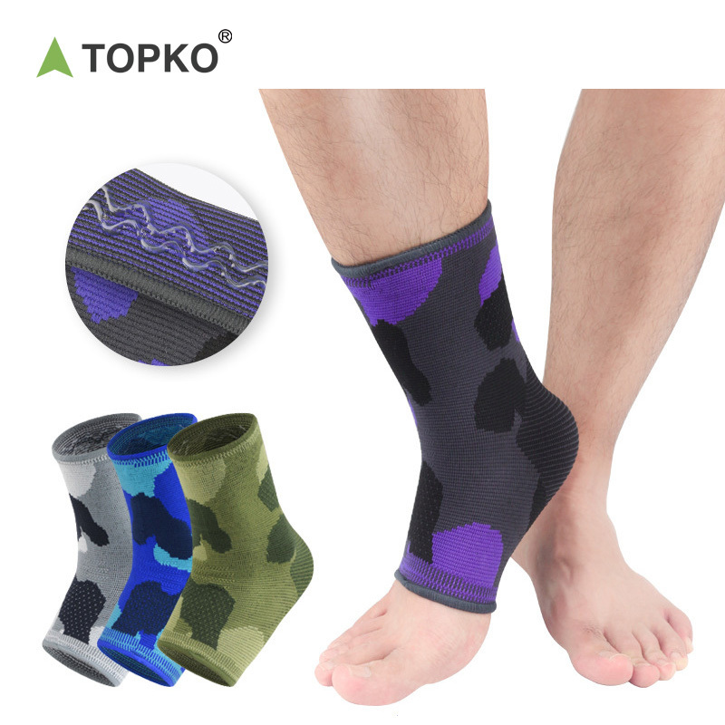 TOPKO Ankle Compression Sleeve Comfortable Breathable Ankle Support Brace Non Slip Beam Mouth Ankle Wrap Foot Socks