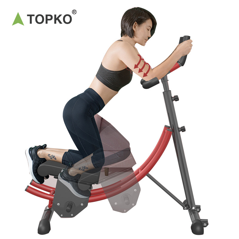 TOPKO Wholesale 6 in 1 AB wheel roller kit Multifunctional Machine GYM Exercise Adjustable Ab Coaster Waist