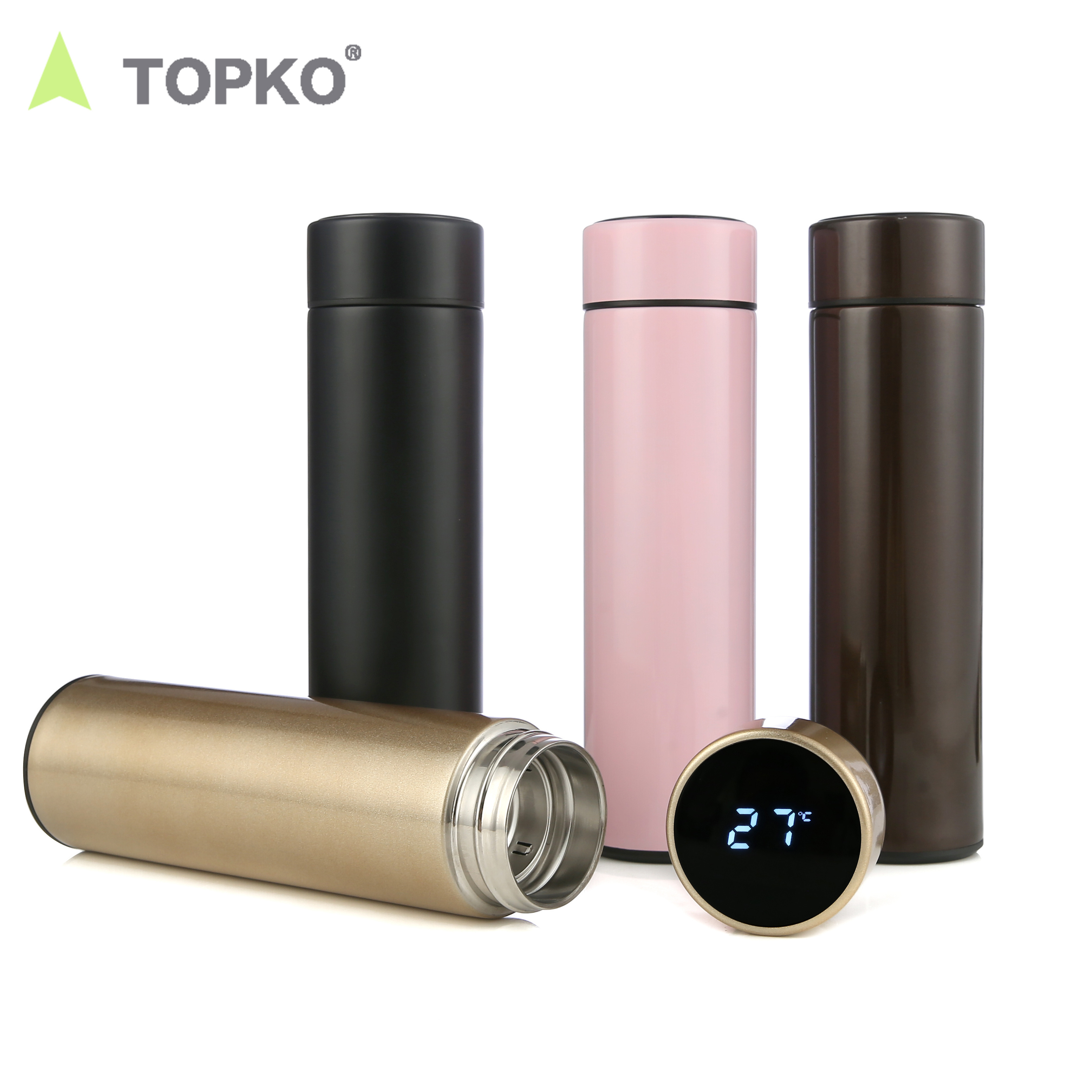 TOPKO smart water bottle stainless steel water bottle LED temperature display vacuum flask