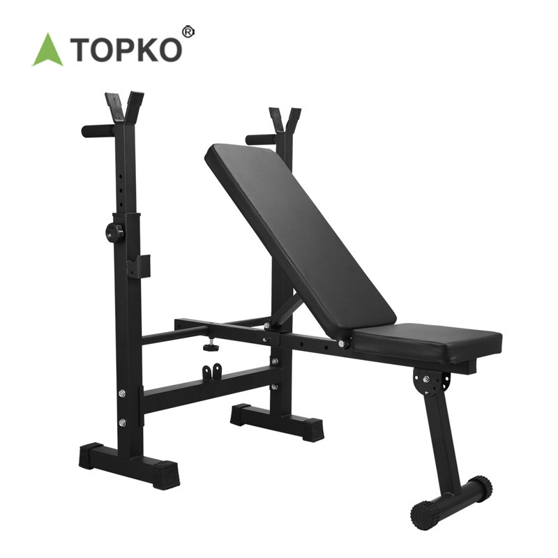 TOPKO wholesale home training fitness gym workout weight lifting workout adjustable squat dumbbell bench rack with bench press