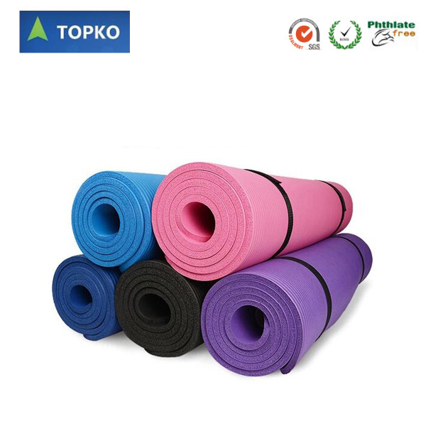 TOPKO NBR Yoga Mat organic best exercise fitness mat eco friendly hot yoga nbr yoga mat with logo