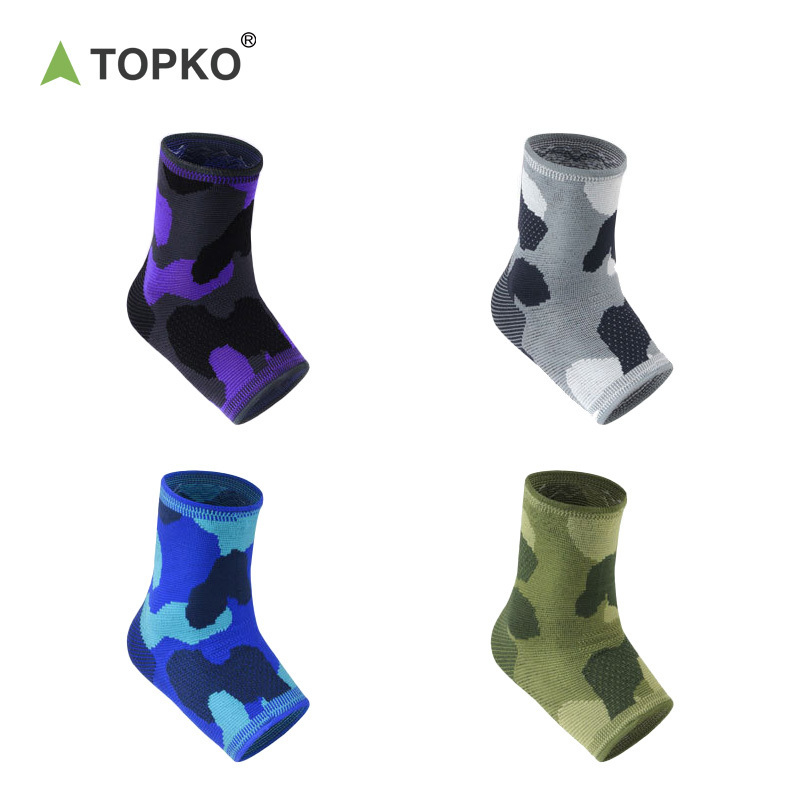 TOPKO Ankle Compression Sleeve Comfortable Breathable Ankle Support Brace Non Slip Beam Mouth Ankle Wrap Foot Socks