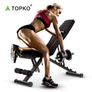 TOPKO High Quality Foldable Exercise Adjustable Dumbbell Bench For Gym Fitness Sit Up Weight Indoor Weight Lifting Bench