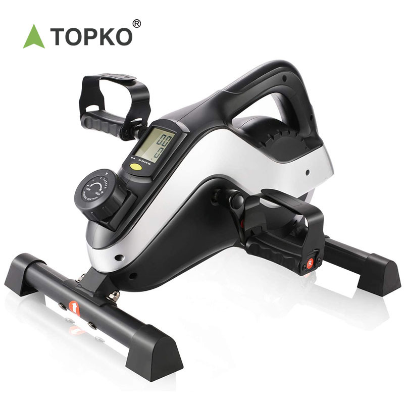 TOPKO Gym Exercise Step Aerobic Fitness Yoga Stair Elliptical Mini Twist Stepper Nordic Walking Machine With Resistance Bands