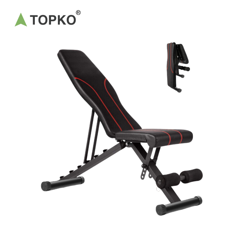 TOPKO High Quality Foldable Exercise Adjustable Dumbbell Bench For Gym Fitness Sit Up Weight Indoor Weight Lifting Bench