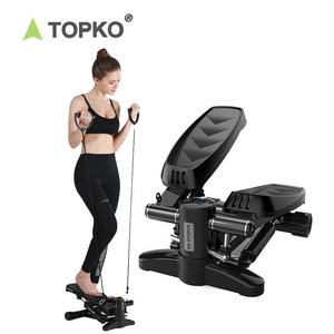 TOPKO Gym Exercise Step Aerobic Fitness Yoga Stair Elliptical Mini Twist Stepper Nordic Walking Machine With Resistance Bands