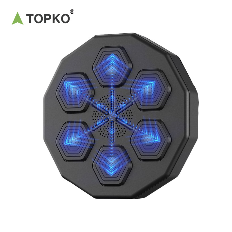 TOPKO Home Fitness Music Boxing Target for Adults Sports Stress Relief Lighted Smart Music Boxing Training Machine