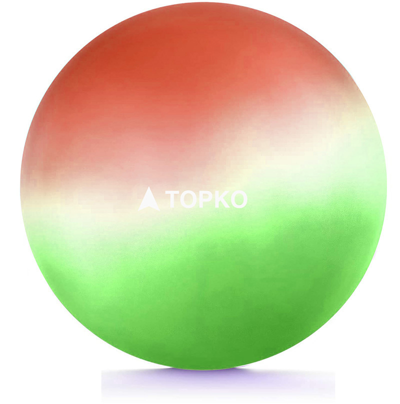 TOPKO anti-burst balance rainbow gradient print exercise balls fitness hand pump 65cm 75cm gym pvc inflatable yoga balls