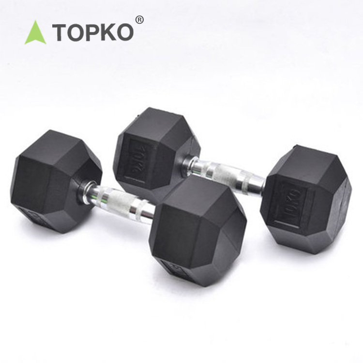 TOPKO Wholesale Custom Gym power training Dumbbell Rack High Quality Hex  Dumbbell Sets