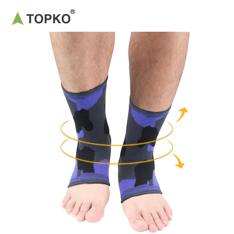 TOPKO Ankle Compression Sleeve Comfortable Breathable Ankle Support Brace Non Slip Beam Mouth Ankle Wrap Foot Socks