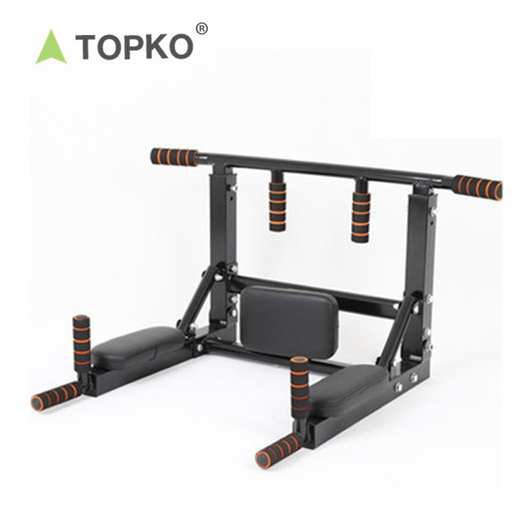 TOPKO Wall Mounted Chin Up Bar Gym Multi Functional Horizontal Bar Adjustable Pull Up Bar