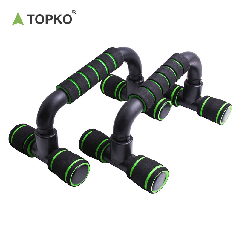 TOPKO Stocked New Design H-shaped Push Up Stand for chesting training foam handle for floor woman man strength training