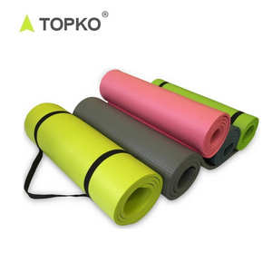 TOPKO NBR Yoga Mat organic best exercise fitness mat eco friendly hot yoga nbr yoga mat with logo