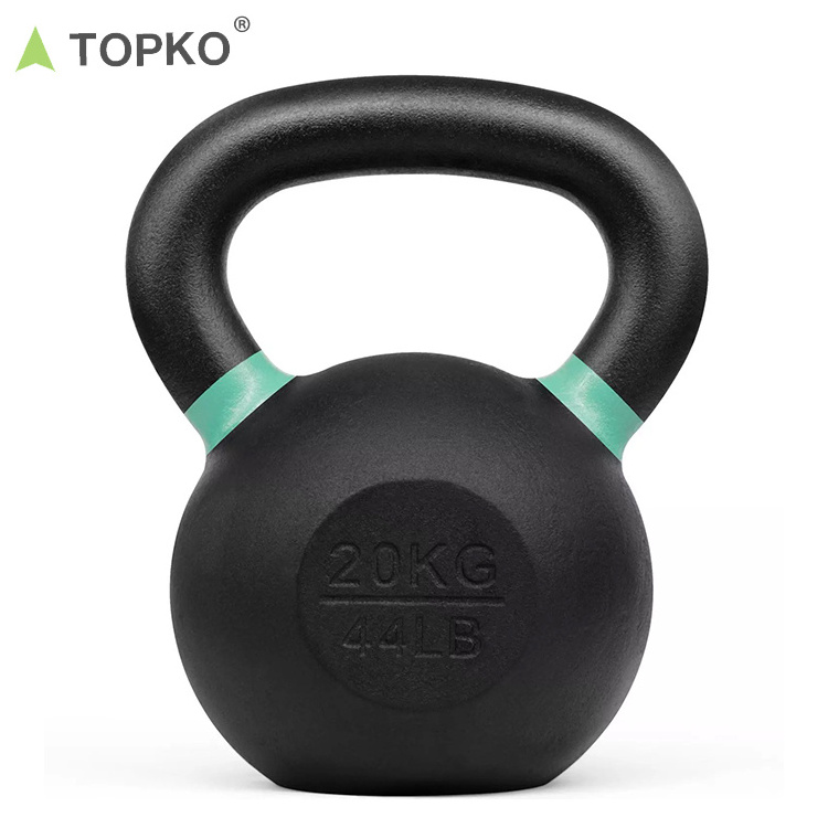 TOPKO Stock training fitness gym strength competition kettlebells cast iron  kettlebells with grip