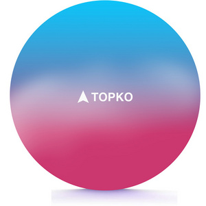 TOPKO anti-burst balance rainbow gradient print exercise balls fitness hand pump 65cm 75cm gym pvc inflatable yoga balls