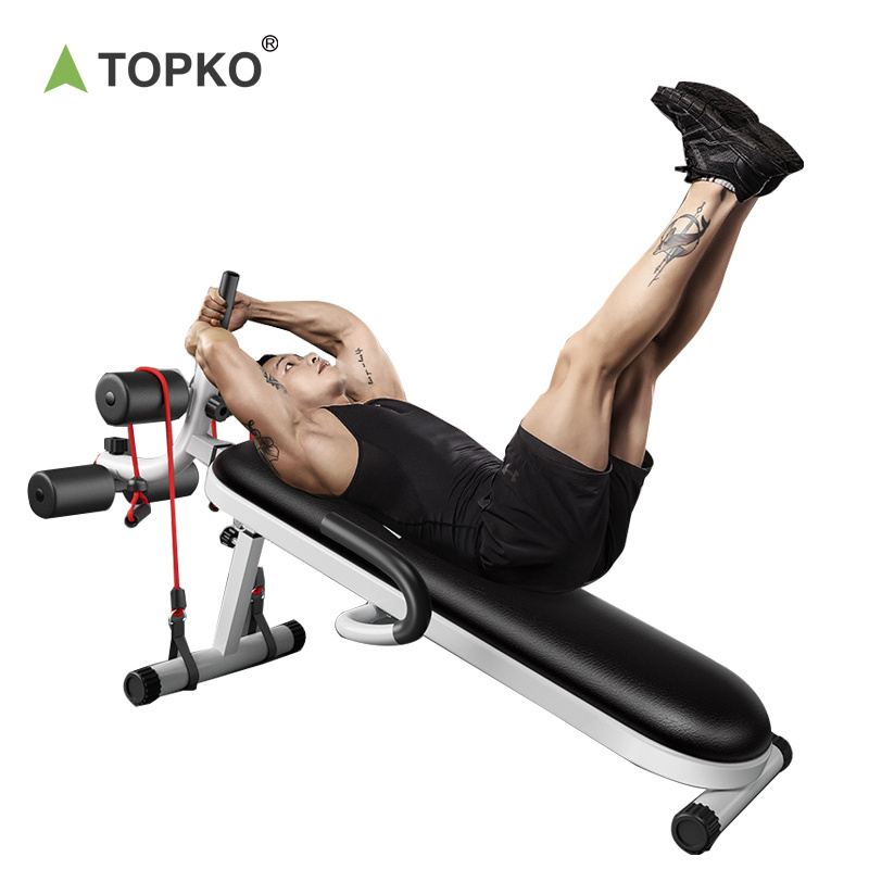 TOPKO Sit Up Bench Muscle Exercise Gym Equipment Ab Chair Fitness Training Bench Bodybuilding Exercise Bench