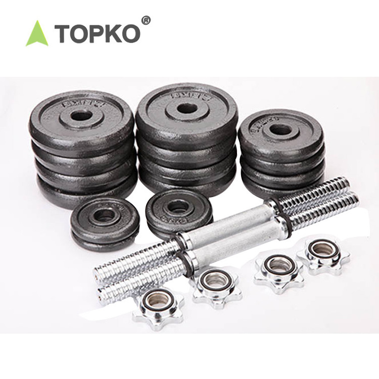 TOPKO Multi Adjustable Home Fitness Gym Equipment Training 10KG Weights Dumbbell Set