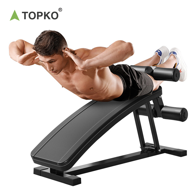 TOPKO Portable Sit Up Bench Bodybuilding Home Gym Multi Function Bench Fitness Equipment Exercise Supine Bench