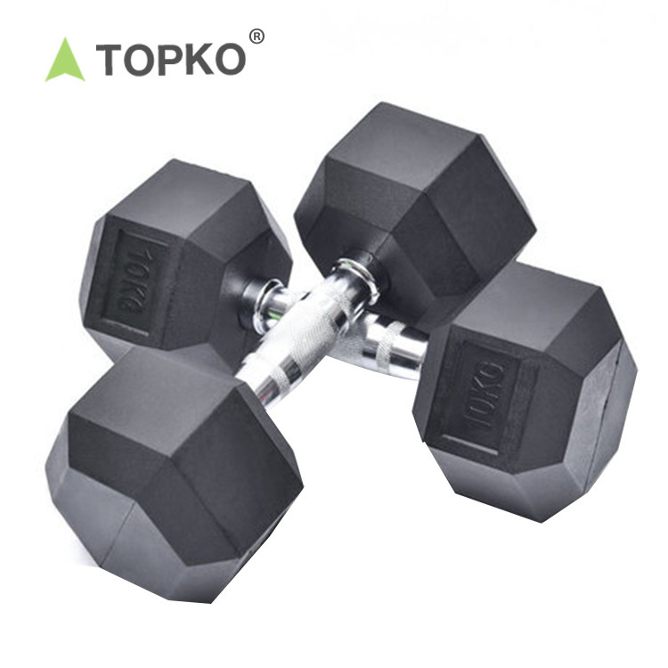 TOPKO Wholesale Custom Gym power training Dumbbell Rack High Quality Hex  Dumbbell Sets