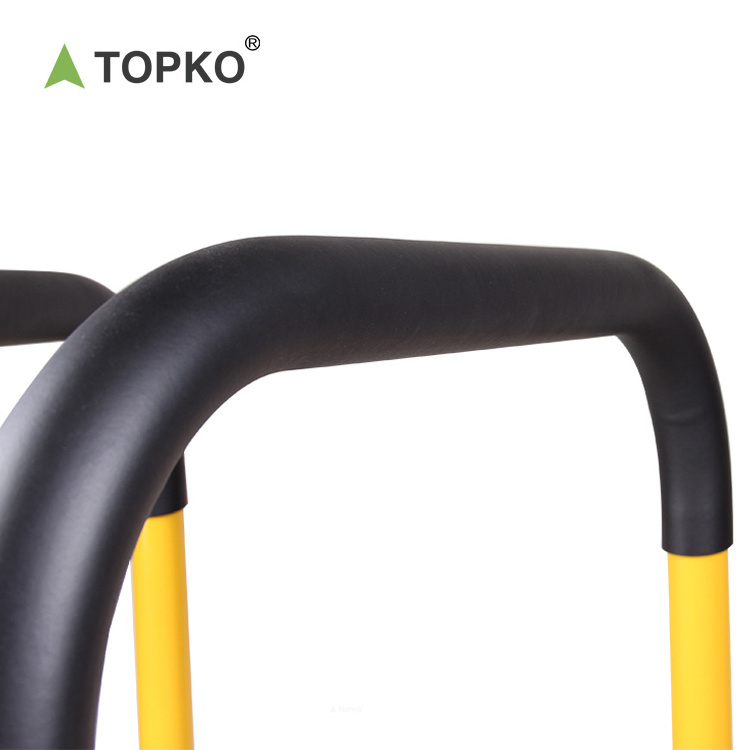 TOPKO Gym Adjustable Horizontal Parallettes Equalizer Dip Bars Rehabilitation Home Gymnastics Push Up Parallel Bars Stand