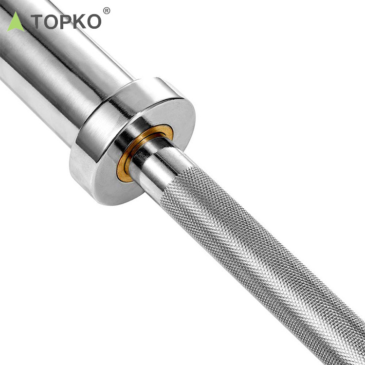 TOPKO cheap fitness gym equipment 20kg 50kg adjustable steel  weightlifting barbell bar set for sale