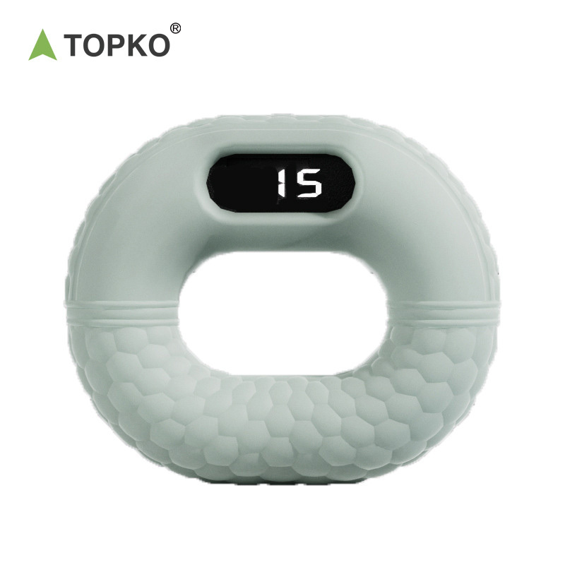 TOPKO New Design Silicone Counting Grip Strength Device Hand Grip Ring With Counter Home Fitness Workout Hand Grip Strengthener