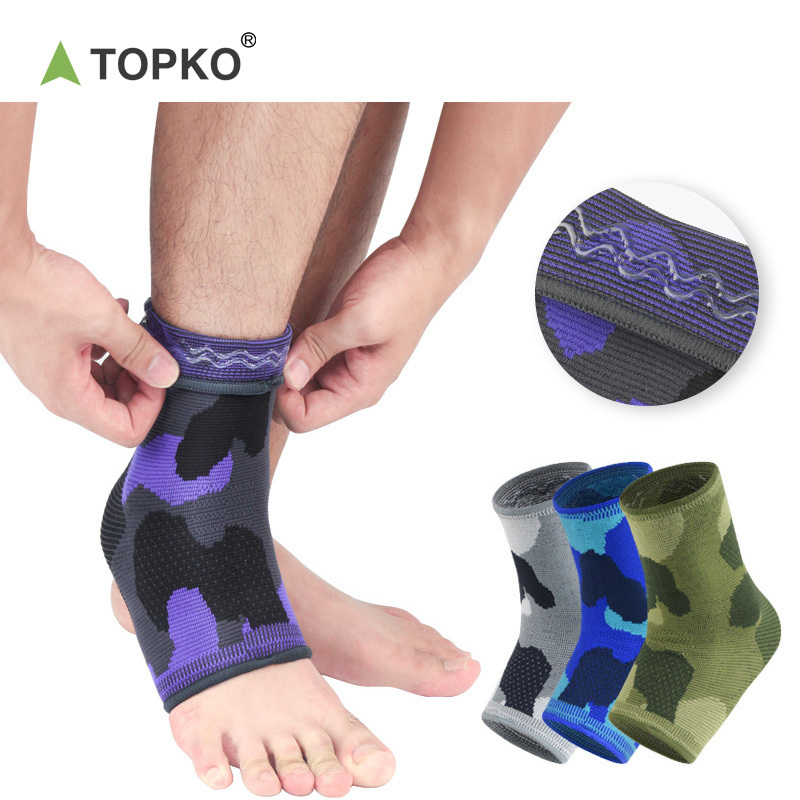 TOPKO Ankle Compression Sleeve Comfortable Breathable Ankle Support Brace Non Slip Beam Mouth Ankle Wrap Foot Socks