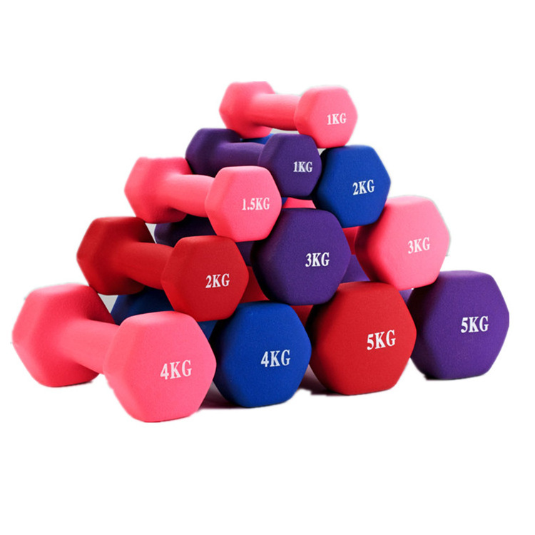 TOPKO gym fitness adjustable hex neoprene coated dumbbells set with rack