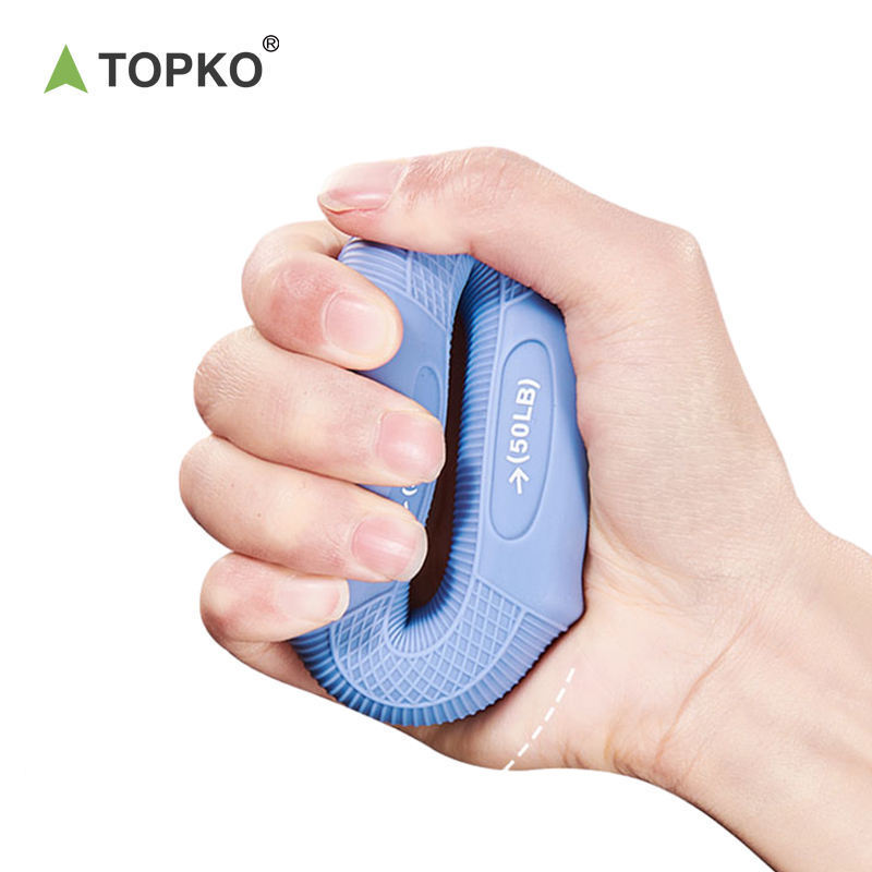 TOPKO Stocked Silicone Hand Grip Ring  Anti slip  Hand Grip for Wrist Trainer Exercise