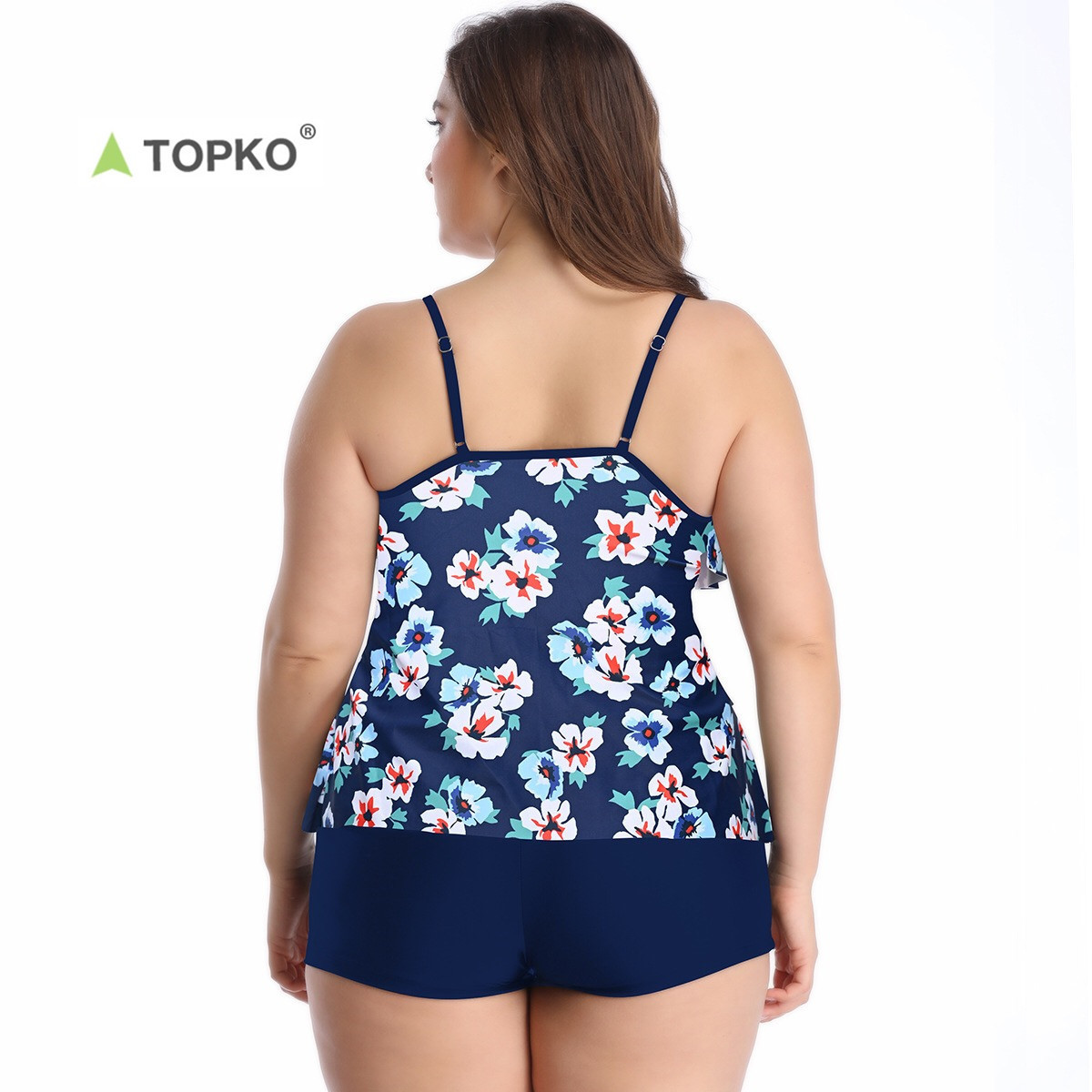 TOPKO High Quality Wholesale Women 2021 One Piece love&roses Bikini Swimwear plus size bathing suits