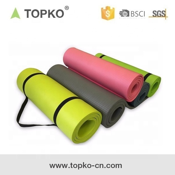 TOPKO NBR Material Hot sale 10mm 15mm 20mm NBR home use Exercise Fitness Yoga Mat