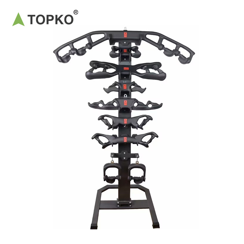 TOPKO Hot Selling Gym Fitness Exercise Use Pull Down Bar Mag Grips Handle Bar Multi Functional Trainer 8 Pieces Set