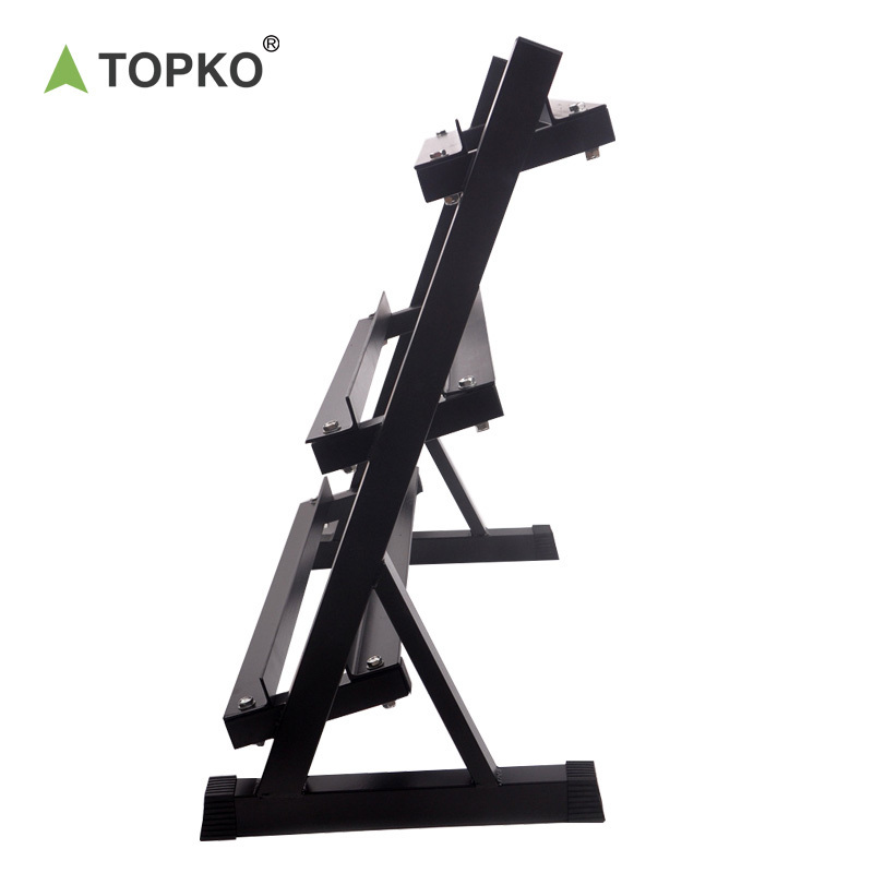 TOPKO High Quality Three-Layer Dumbbell Rack Fitness Equipment Commercial Dumbbell Set With Rack Dumbbell Storage Rack