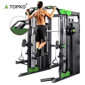 TOPKO High Quality Steel Smith Machine Fitness Bodybuilding Equipment Multifunctional Power Rack Smith Machine