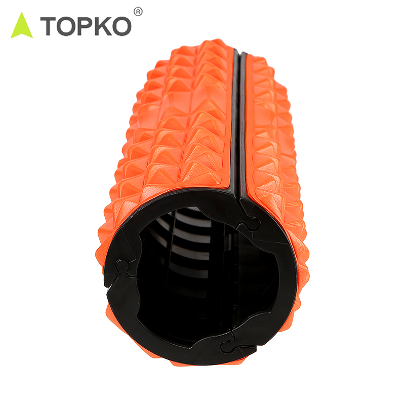 TOPKO wholesale custom logo workout physical therapy deep tissue massage fitness EVA 43*14 CM hollow foam roller