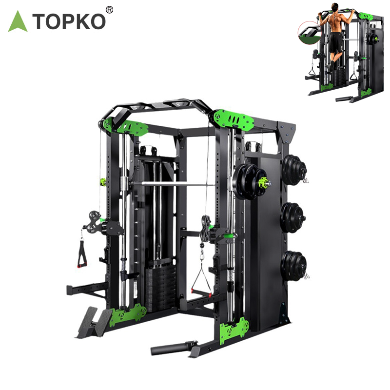 TOPKO High Quality Steel Smith Machine Fitness Bodybuilding Equipment Multifunctional Power Rack Smith Machine