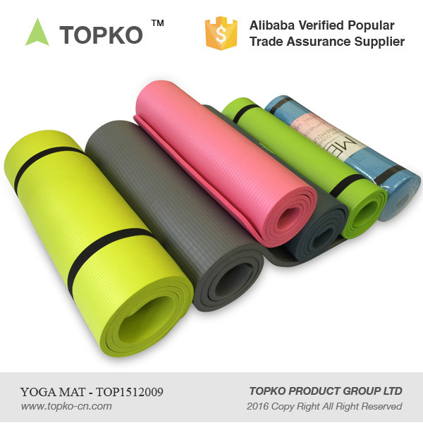 TOPKO NBR Material Hot sale 10mm 15mm 20mm NBR home use Exercise Fitness Yoga Mat