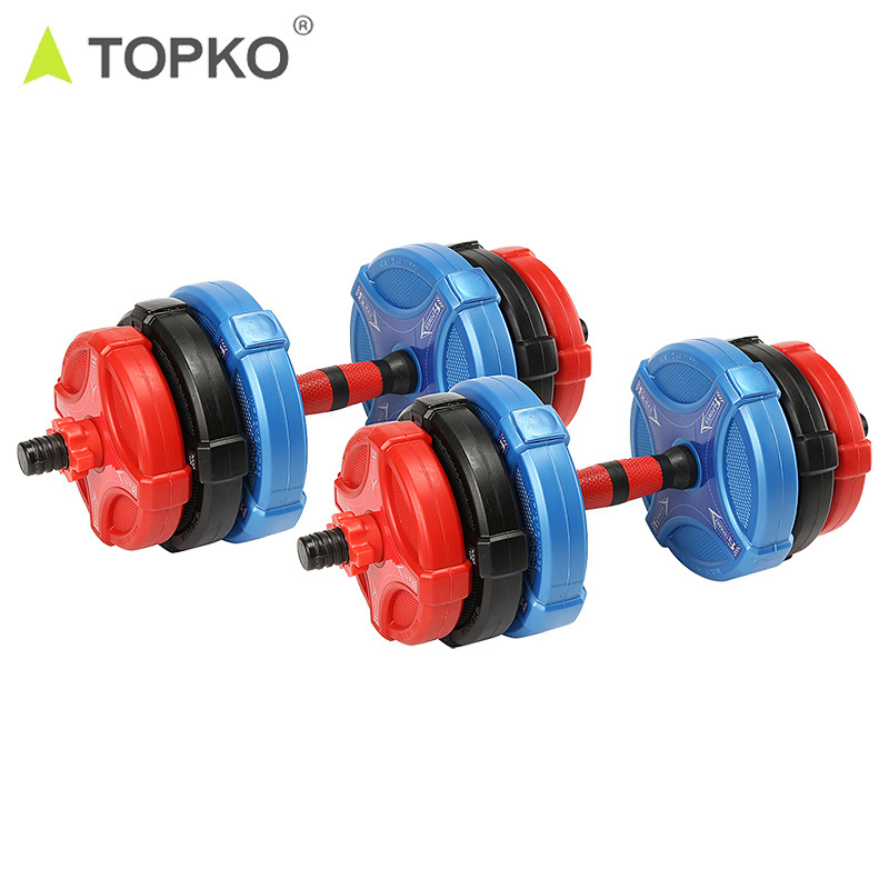 TOPKO High Quality Adjustable Kettlebell and Dumbbell Barbell Set Gym Fitness Environmental Free Weights