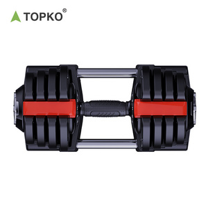 TOPKO Multi functional fitness equipment 18kg 40lb adjustable dumbbell kettle bell barbell set three in one