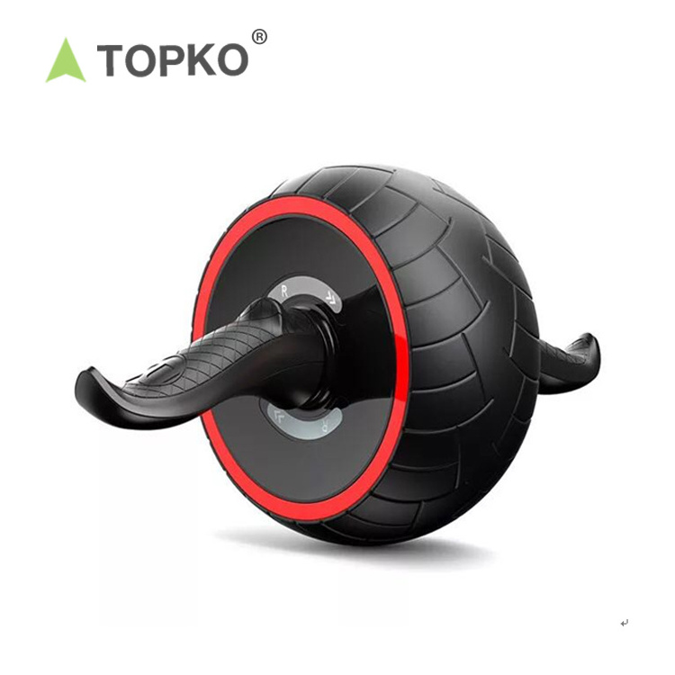 TOPKO Ab Wheel Roller For Abdominal And Stomach Exercises Wheel For Home Office Fitness Gym With Non-Slip Handles