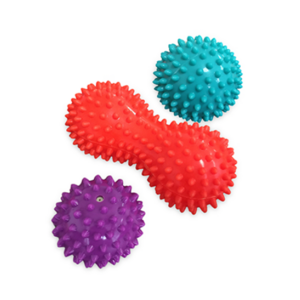 TOPKO Wholesale PVC Hand /Foot Inflatable Fitness Spiky Ball Yoga Massage Roller Hand Grip Durable Peanut Massage Ball