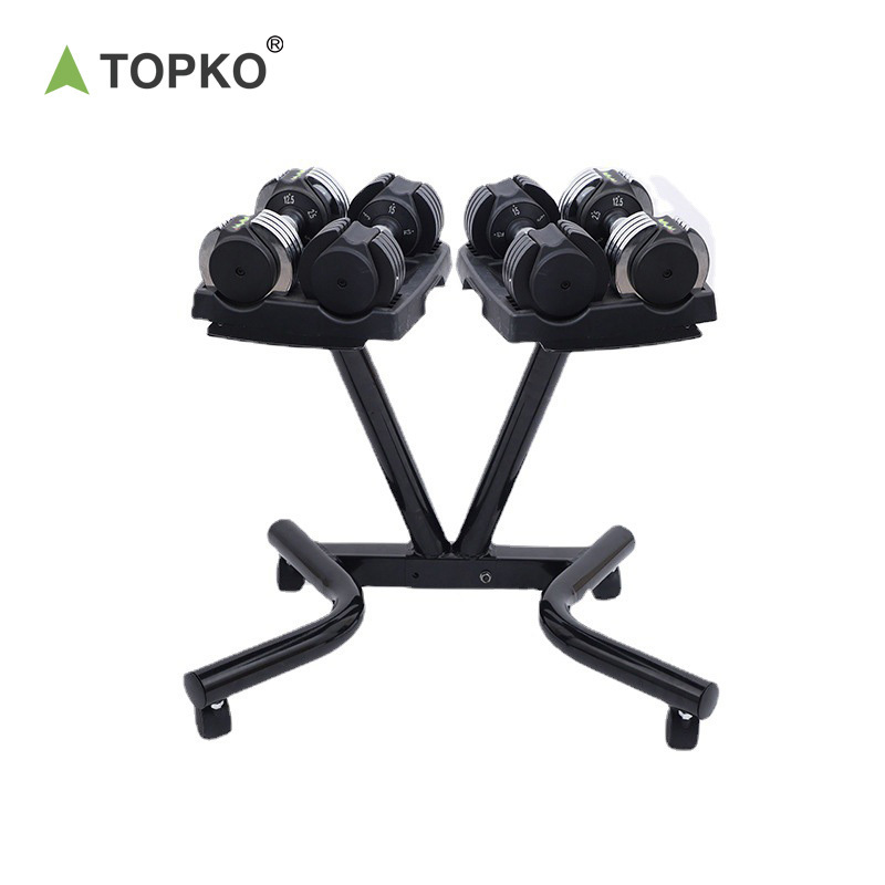 TOPKO High Quality Steel Frame Adjustable Dumbbell Holder Bracket for Dumbbell Rack Home Weight Gym Dumbbell Rack