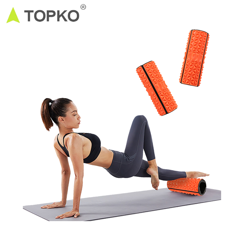 TOPKO wholesale custom logo workout physical therapy deep tissue massage fitness EVA 43*14 CM hollow foam roller