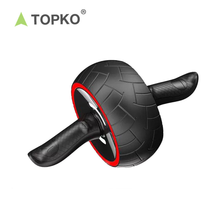 TOPKO Ab Wheel Roller For Abdominal And Stomach Exercises Wheel For Home Office Fitness Gym With Non-Slip Handles