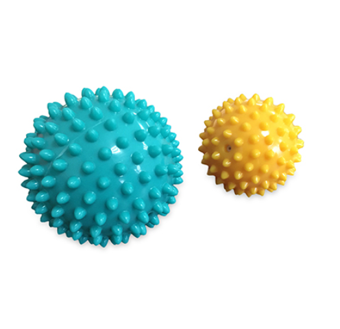 TOPKO Wholesale PVC Hand /Foot Inflatable Fitness Spiky Ball Yoga Massage Roller Hand Grip Durable Peanut Massage Ball