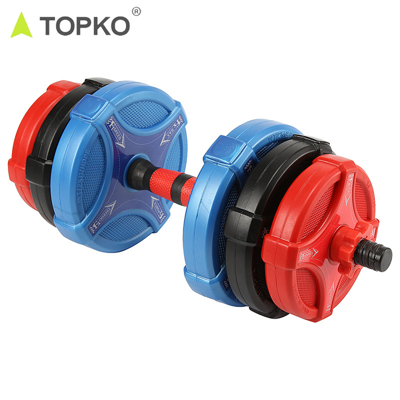 TOPKO High Quality Adjustable Kettlebell and Dumbbell Barbell Set Gym Fitness Environmental Free Weights