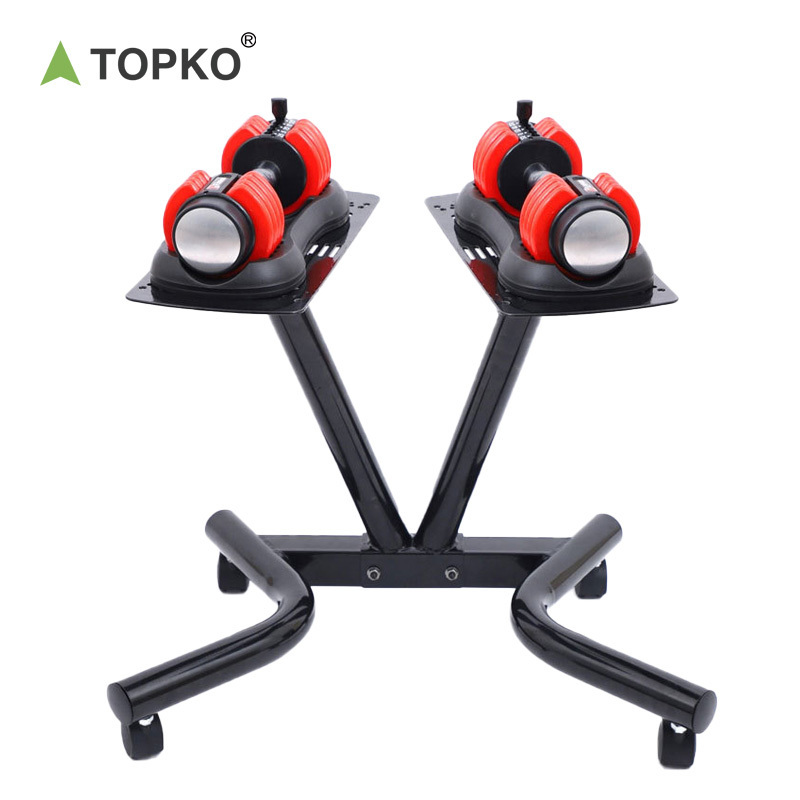 TOPKO High Quality Steel Frame Adjustable Dumbbell Holder Bracket for Dumbbell Rack Home Weight Gym Dumbbell Rack