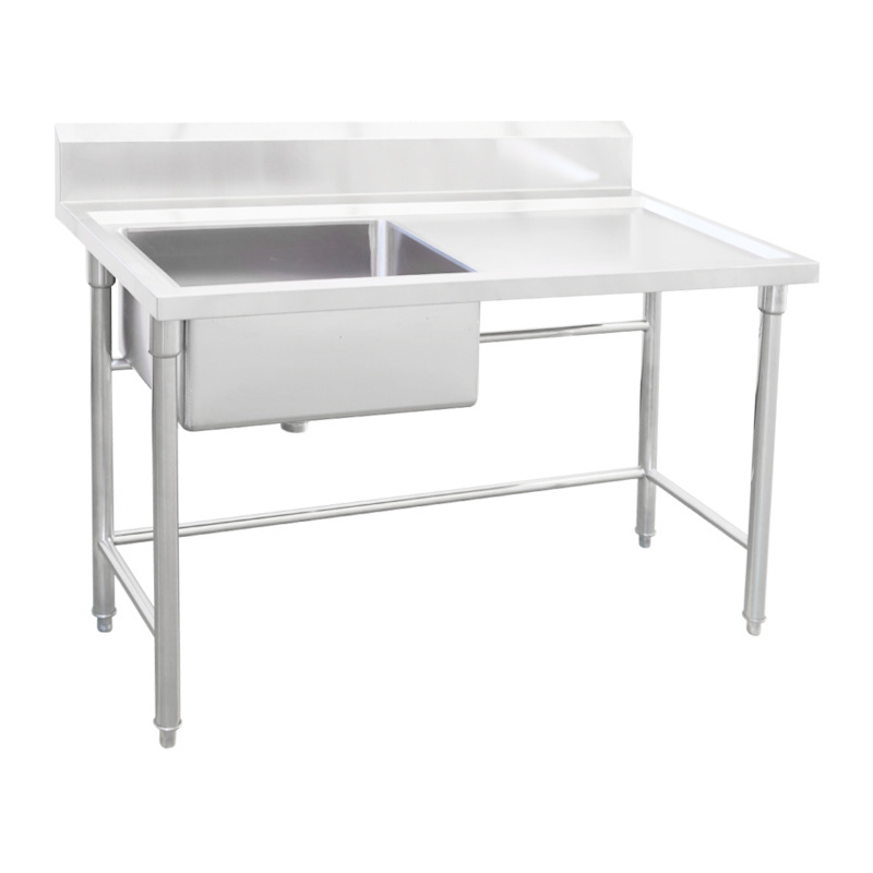 Stainless steel work table commercial kitchen sink steel kitchen sink pakistan with drainboard