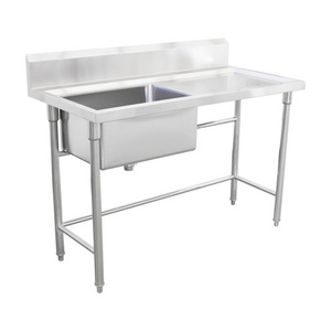 Stainless steel work table commercial kitchen sink steel kitchen sink pakistan with drainboard