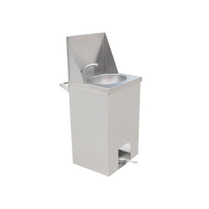 Freestanding Stainless Steel Wash Hand Basin Hotel & Restaurant Foot Operated Hand Sink